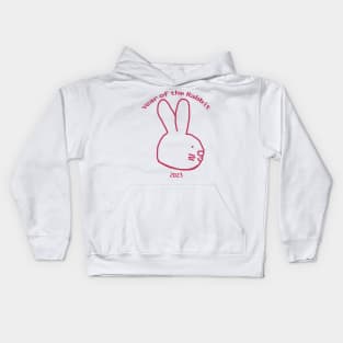 Year of the Rabbit 2023 Viva Magenta Bunny Kids Hoodie